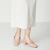 Women's Loafers and Pumps with a Bit Motif, Metallic Lines, Chunky Heel, and Comfortable Fit (52301)