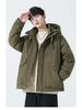 Men's Trendy Workwear Hooded Winter Down Jacket with Multi-Pockets