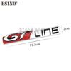 Car Styling GT Line 3D Metal Chrome Zinc Alloy Emblem Car Badge Body Fender Adhesive Emblem for Peugeot GT RCZ 308 508 3008 5008