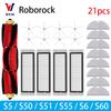עבור אביזרים לשואב אבק Roborock S5 S50 S51 S55 S6 S60 S6 Pure: מסנן HEPA, מטלית מיקרופייבר, מברשת צדית, מברשת ראשית, חלקי חילוף