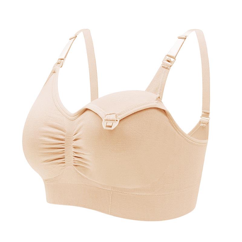 Underwire-Free Front-Opening Nursing Bra: Seamless, Anti-Sagging Maternity Support