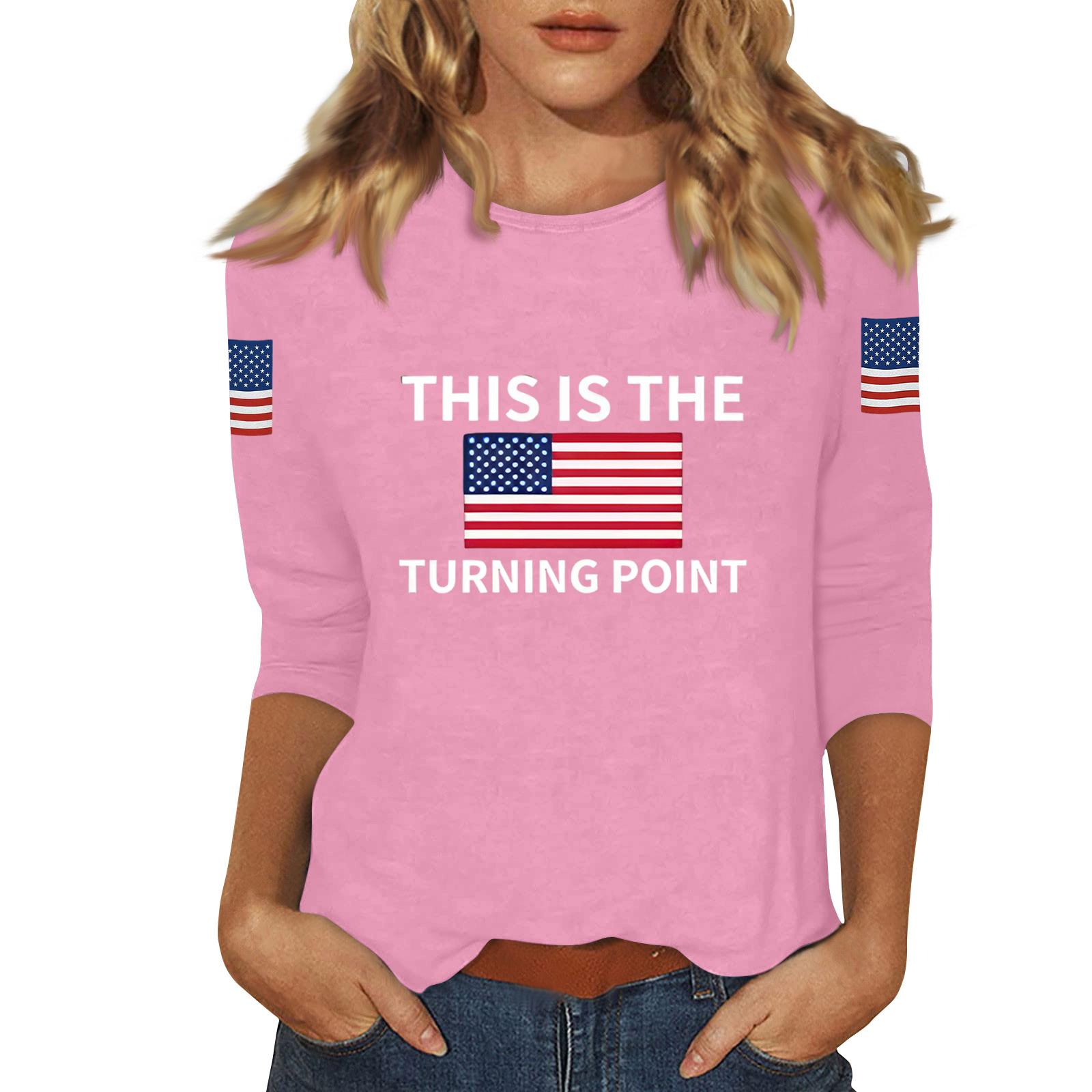 

Женский повседневный модный сексуальный удобный топ с вырезом и рукавом три четверти XL розовый