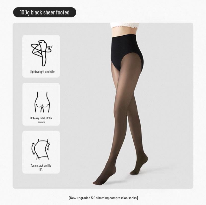 Black Sheer Skin Tone Leggings for Women, Nude Look, Fleece-Lined, Thick Winter Tights, Autumn/Spring Style, Silk-like Pantyhose