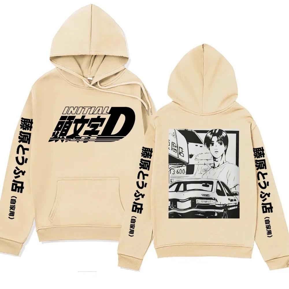 Anime Initial D AE86 Hoodie Hachiroku Shift Drift Cotton Autumn Winter Fleece Streetwear