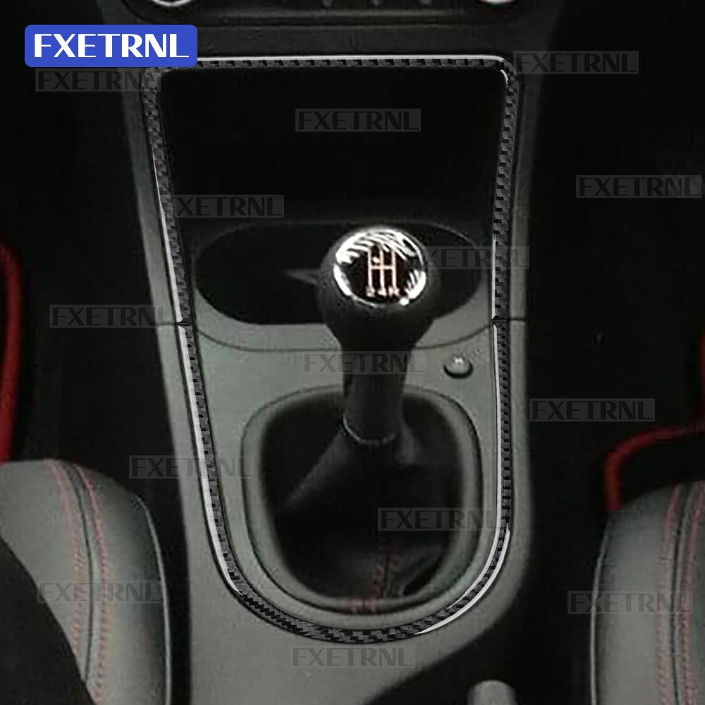 Real Soft Carbon Fiber Sticker For MG3 2013 2014 2015 2016 2017 LHD RHD Car Gear Shift Frame Panel Interior Trim Accessories