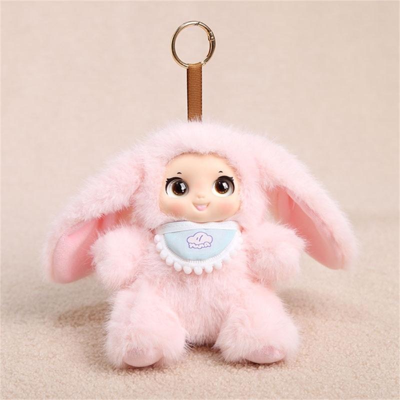 Fashionable Plush Doll Keychain In Sitting Pose 16cm Long Fashion Backpack Charm For Personalizing Keys And Bags
