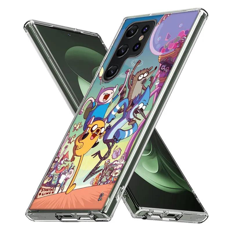 Cartoon Regulars Cute Show Cover For Samsung Galaxy S21 S20 S23 FE S22+ S24 Ultra S25 Edge Phone Case S10 Plus Clear Capa Coque