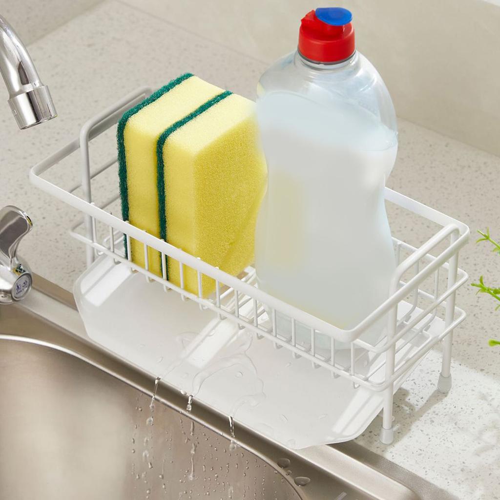 Sink Sponge Holder Stainless Steel Countertop Dish Sponge Organizer Dry Rack for Kitchen
