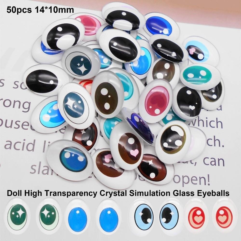 50pcs Crystal Doll Eyes Accessories Multistyles Simulation Glass Eye Patches