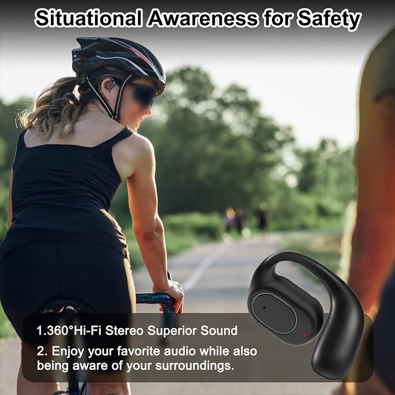 New 1Pc Bluetooth Wireless Earbud Headphones - 3D Surround Sound, Touch Control, Noise Cancelling Voice Call, Condenser Mic, Universal Phone Control