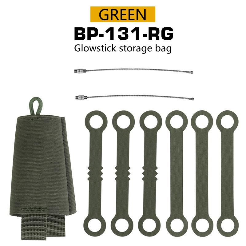 

Fluorescent Stick Portable Storage Bag with MOLLE System 6 Pack Glow Sticks Store Pouch Chemlights Keeper for Outdoor Camping
