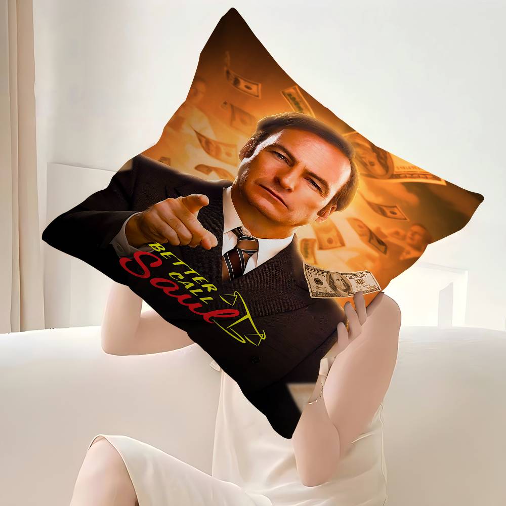 Classic Movie TV Better Call Saul Decorative Room Aesthetics Pillow Case Home Decor Bedroom Sofa Bed Couch Pillow Cover X