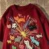 Y2K Clothing Fun and Cute Cat Print T-Shirt Sweet Aesthetic Anime Women's Loose Summer Trend