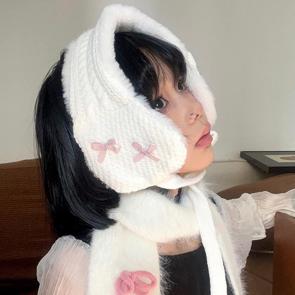 Lovely Knitted Tie EarMuffs for Women and Kids Ear Warmer Headband for Winter Christmas New Year Gifts