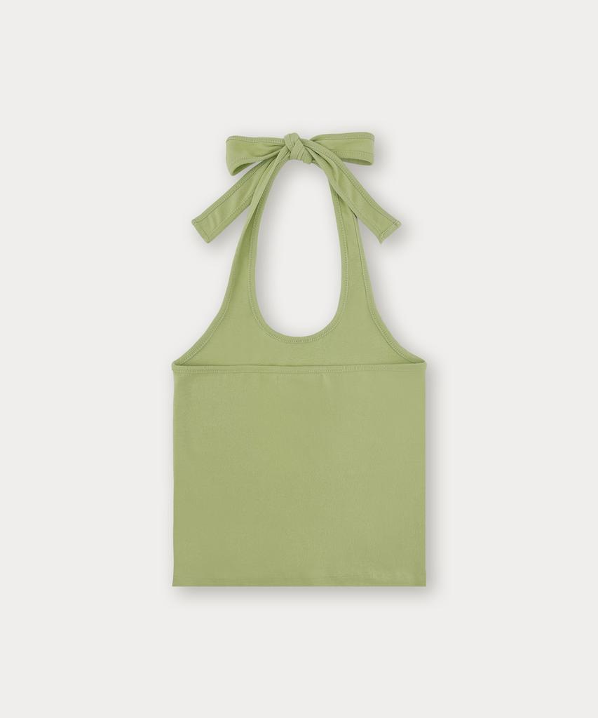 Sseomweeobeoteo Halter Pendant Sleeveless - Olive