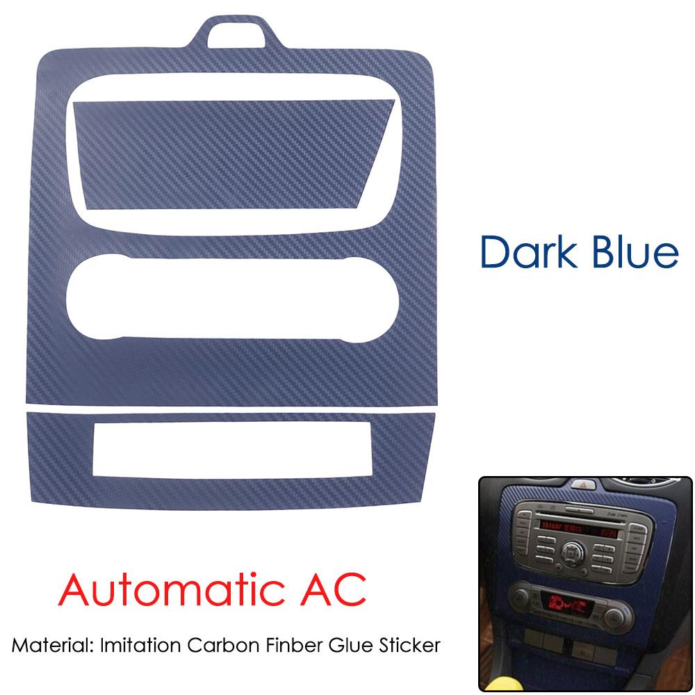 3D carbon fiber sticker Central control Panel decoration trim for Ford focus mk2 2009-2016 auto accessories