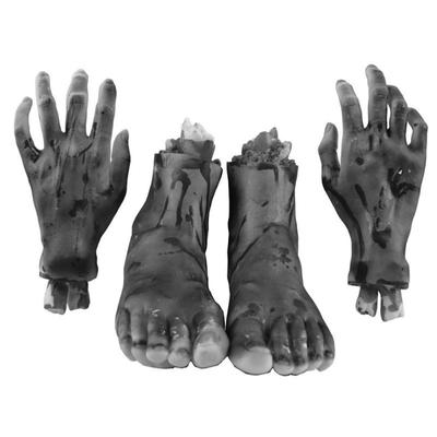 Halloween Bloody Props Fake Scary Severed Hand Broken Feet For Haunted House Halloween Zombie Party