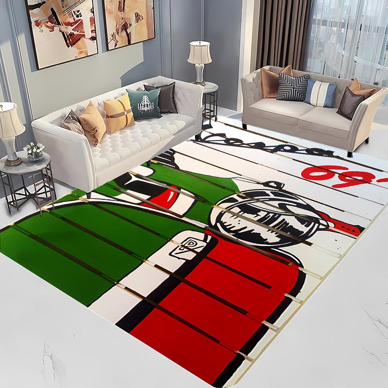 V-Vespa M0t0 Alfombra de Impresión 3D para Sala de Estar Dormitorio Pasillo Tira Larga Antideslizante Suave Alfombra de Área, Felpudo de Sofá Alfombra Decorativa para el Hogar