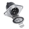 Conector de Reboque 24V Preto+Prata Alta Qualidade Plástico Novo