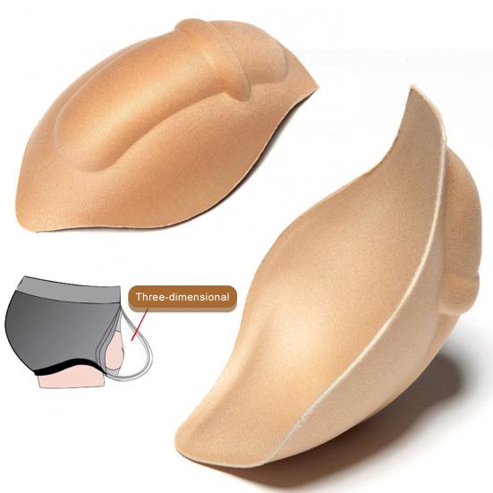 Enhancer Sponge Pad Underwear Briefs Cup Close Fit Stretchy Waterproof Anti-Exposure Push Up Panties Pad for Bathroom