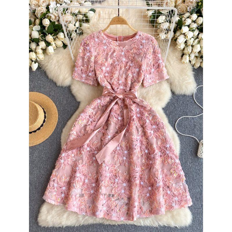 Accessible Luxury Socialite Princess Dress Heavy Embroidery Small Dress