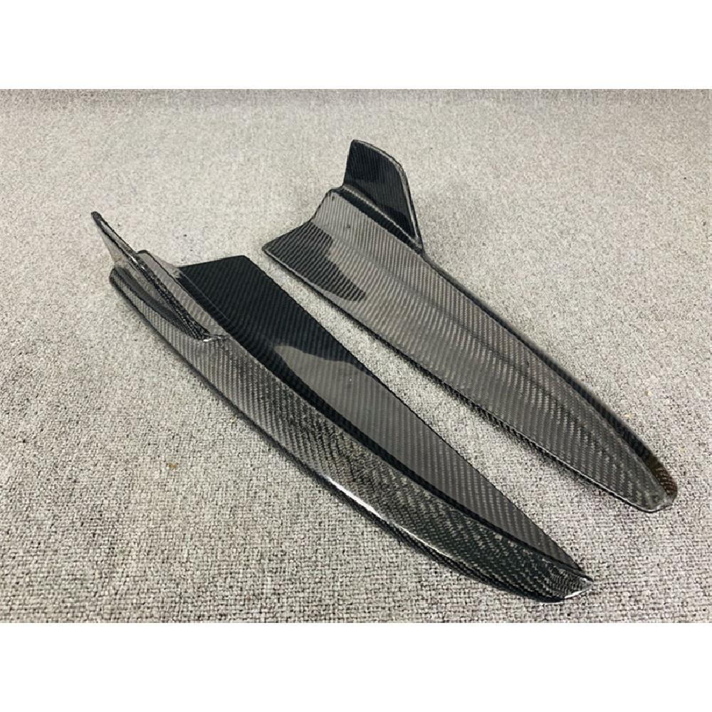 2PCS Carbon Fiber Rear Bumper Side Separator For Mercedes-Benz W205 4D 2015-20