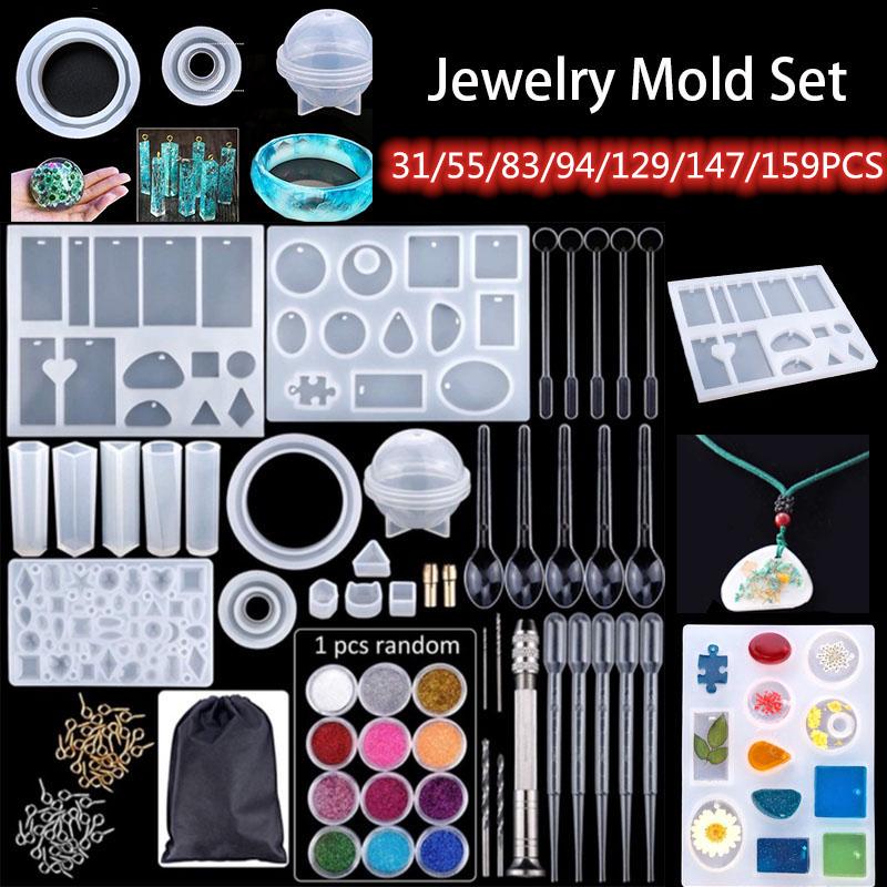 147 Pcs//Set Crystal Glue Mould Mold DIY Silicone Resin Casting Handmade