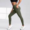 Dámské módní jednobarevné jógové kalhoty s vysokým pasem, úzké tepláky, fitness kalhoty