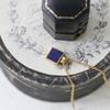 Deep Blue Square Lapis Lazuli Square Necklace Gold Tone Fine Chain Low MOQ  Women Minimalist Jewelry Sourcing