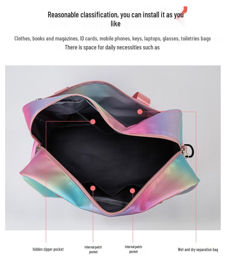 Glossy Women's Fitness Sports Bag - 2026 Yoga Crossbody & Handheld Travel Bag, Stylish & Simple Design