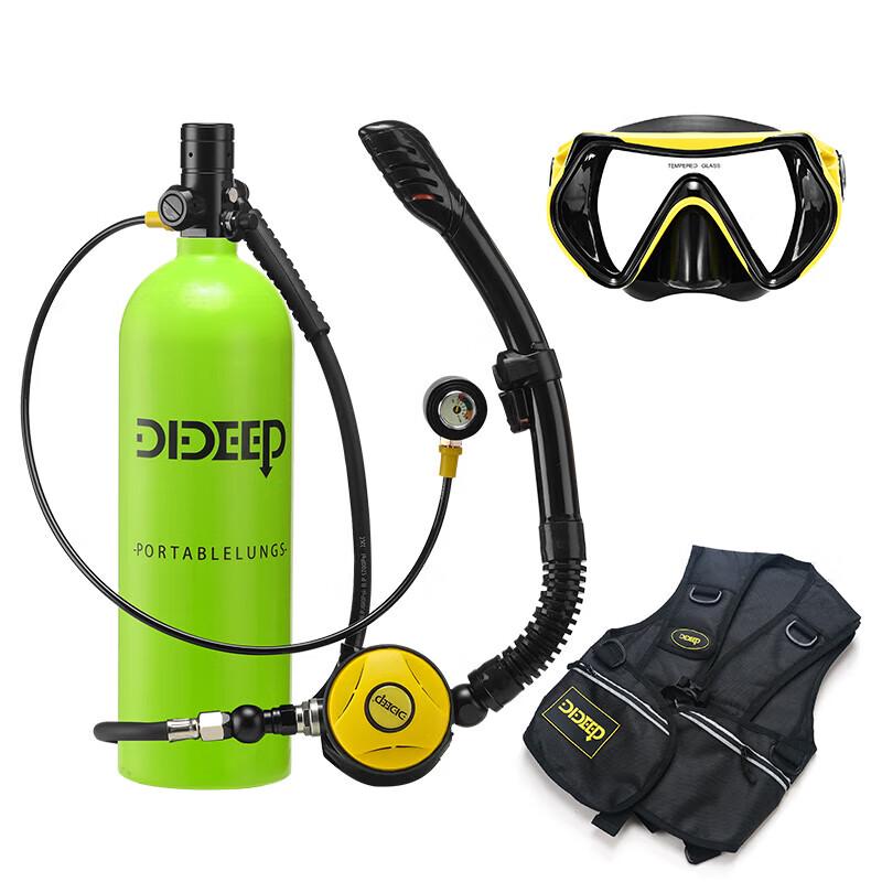 DIDEEP X5000PLus 2L Mini Scuba Diving Oxygen Tank & Respirator System