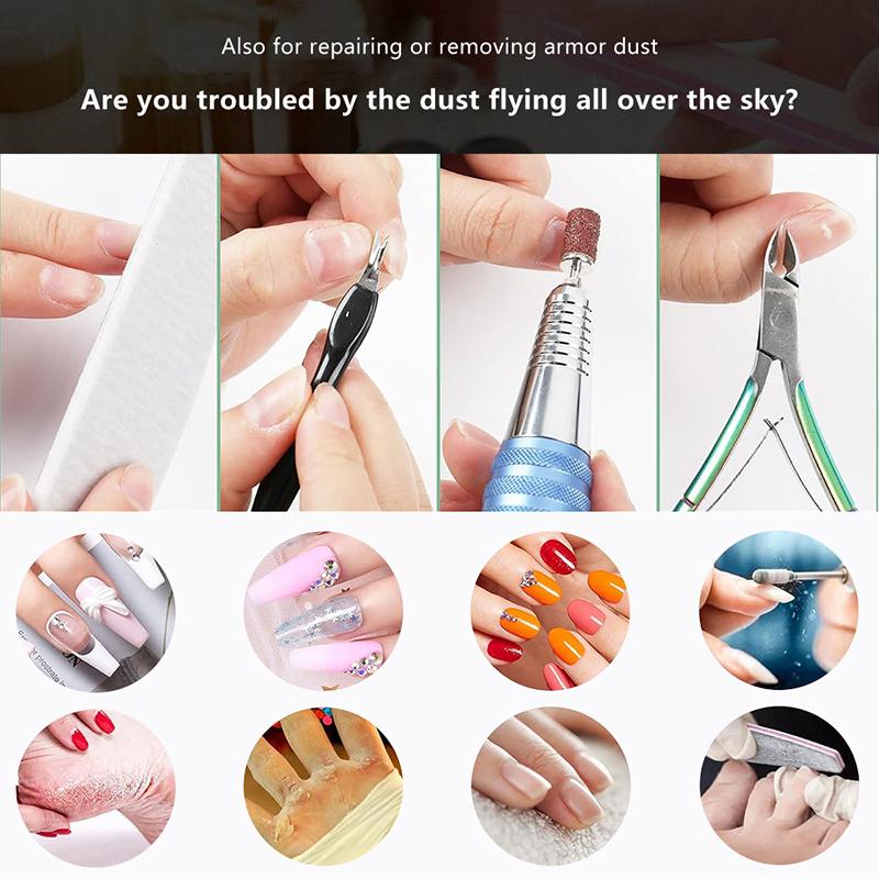 Mini Usb Nail Dust Collector Portable Nail Dust Extractor Nail Vacuum Cleaner Fan Filter Nail Art Manicure Tool Strong Power
