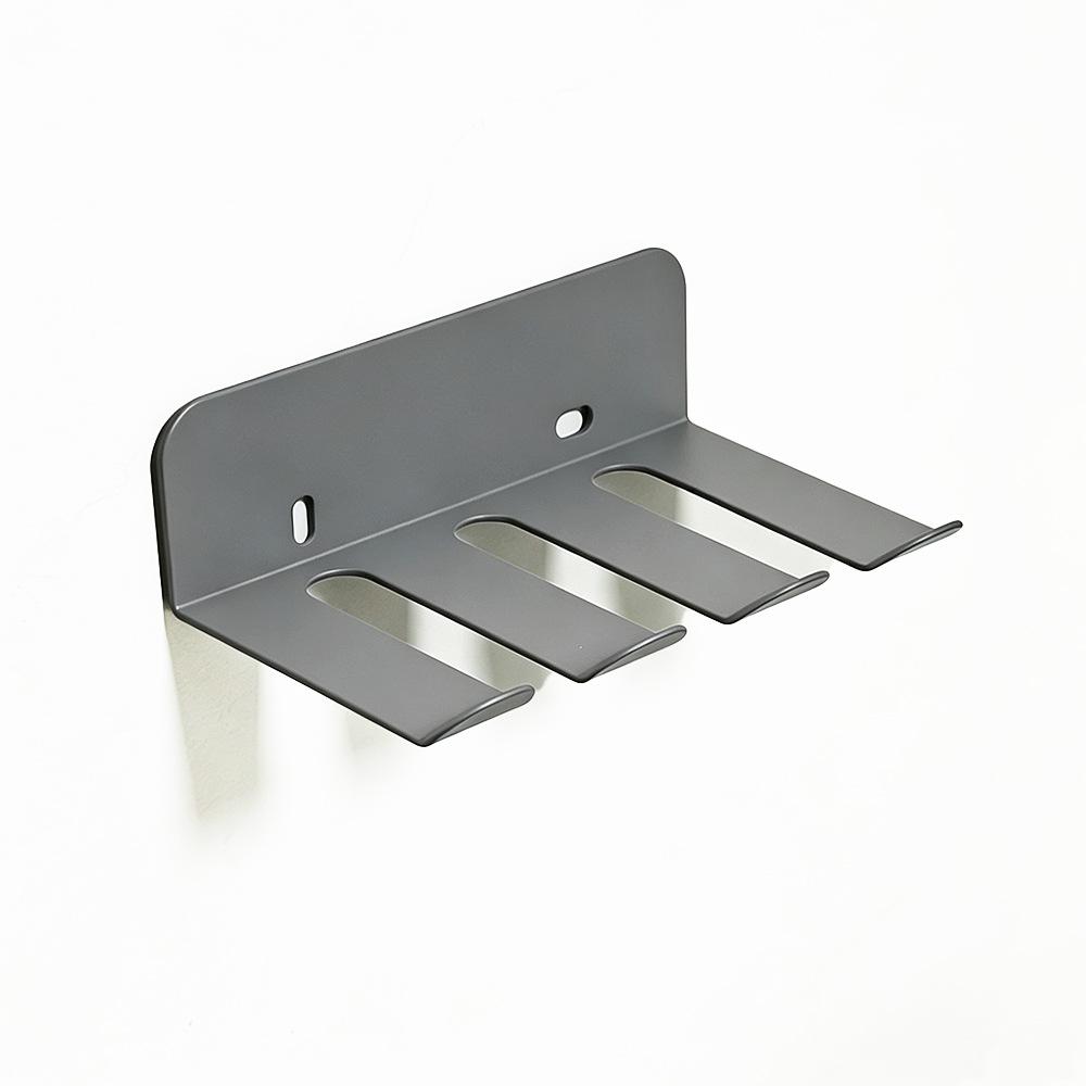 1pc Drill Mounted Multi-Function Iron Storage Rack for Kitchen, Bathroom and Room, Toothbrush Organizer
