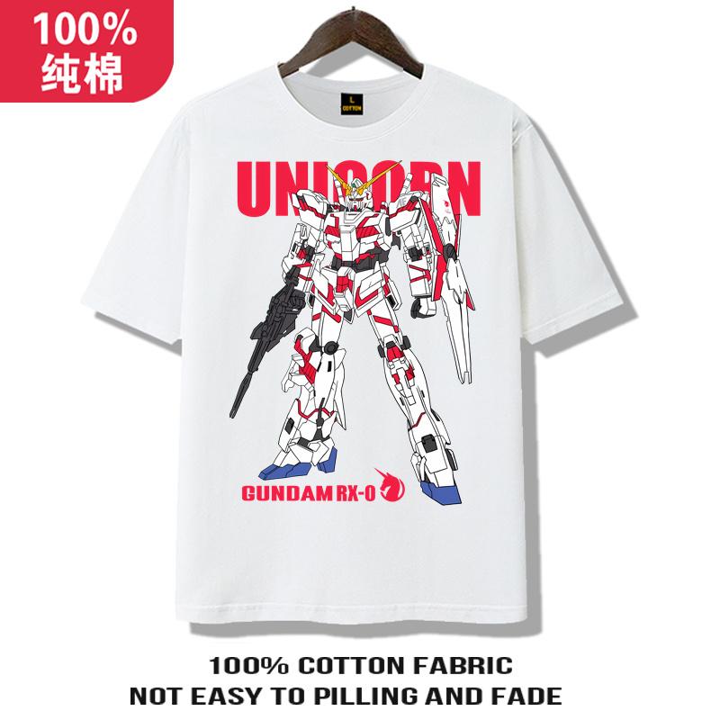 Gundam Clothes Mens 2025 Summer New Cotton Childrens Machine Mecha Mobile Soldier Gundam Shortsleeved Tshirt
