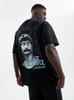 MyStars Future Men's Black Short Sleeve Oversize T-Shirt M