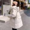 Women's Hooded Mid-Length Cotton Coat 2026 - Winter New Korean Style Loose Fit, Thick Padded Jacket Outerwear