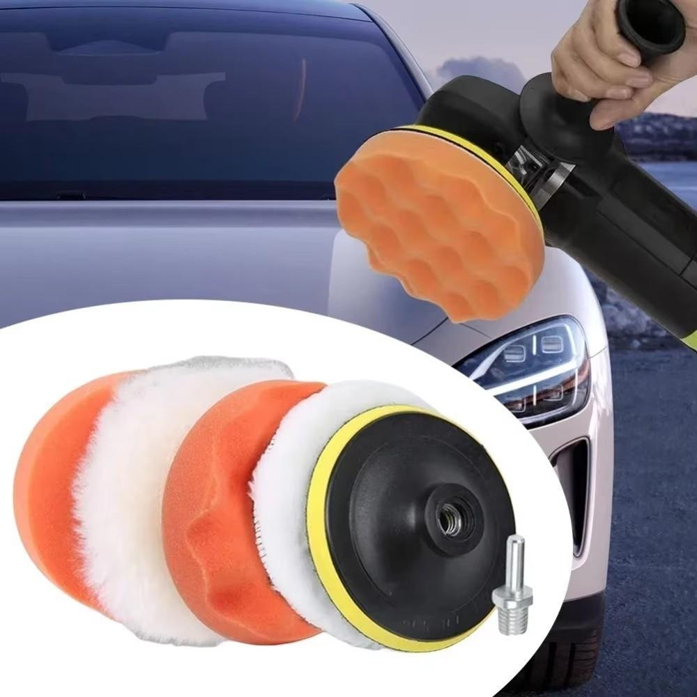 6pcs/set Universal Car Polishing Pad Kit 3/4/5/6/7 Inch Car Repair Tools Auto Detailing Waxing