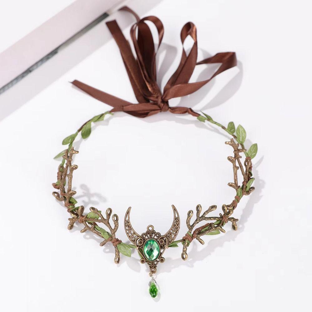 Fantasy Jewelry Elf Tiara Forest Theme Fantasy Headpiece Fairy Headband Outdoor Photo Shoots