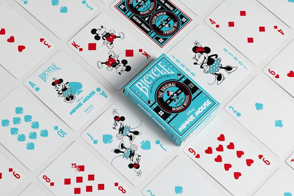 Tenyo Disney Bicycle Playing Cards, Classic Minnie Mouse, Poker Size (6.3cm X 8.8cm), Ages 6 and Up