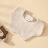 Ins Double-sided Cotton Waterproof Bib Crepe 360-degree Rotating Saliva Towel Children's Breathable Gauze Baby Bib