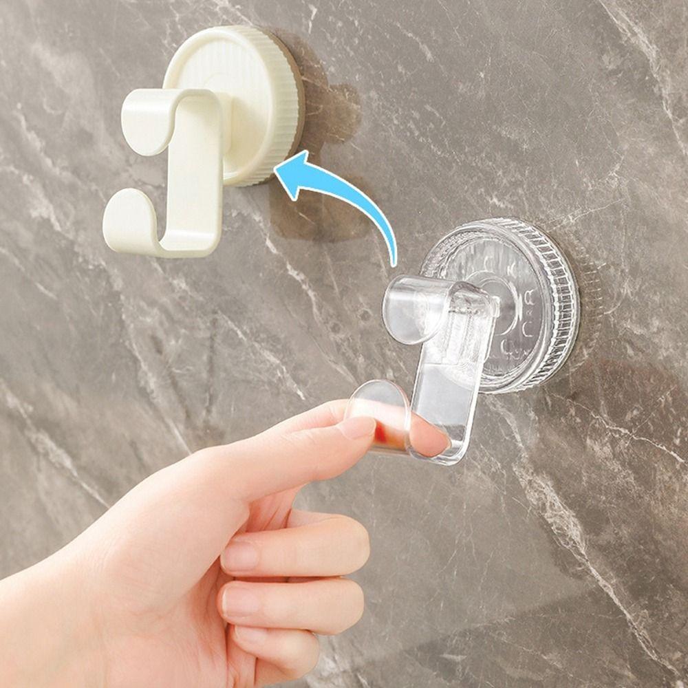 5Pcs Wall Mounted Suction Cup Hooks Waterproof Shower Hooks Practical Washbasin Hook  for Home