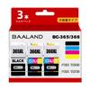BAALAND Canon Refill Ink Cartridges Compatible with PIXUS BC-365XL (Pigment Black) + BC-366XL (Dye Color) (3-Pack) - High-Yield, TS3530/TS3730