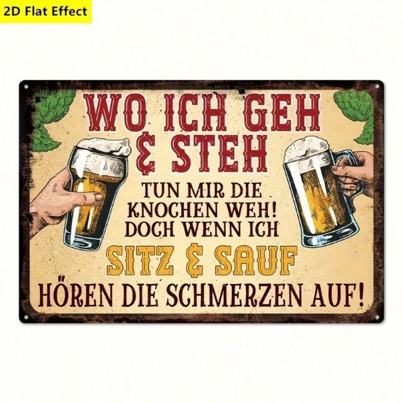 Vintage Style Metal Decorative Painting for Bars Cafes Garages