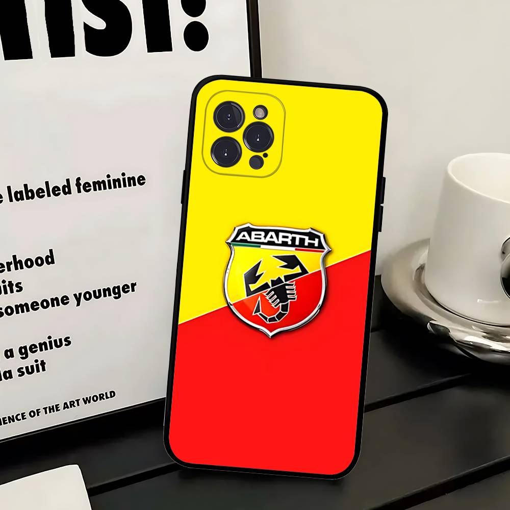 A-AbarthS-S Logo Phone Case For Iphone 17 Air 16 15 14 13 12 11 Pro Max 16 15 14 Plus TPU Soft Case