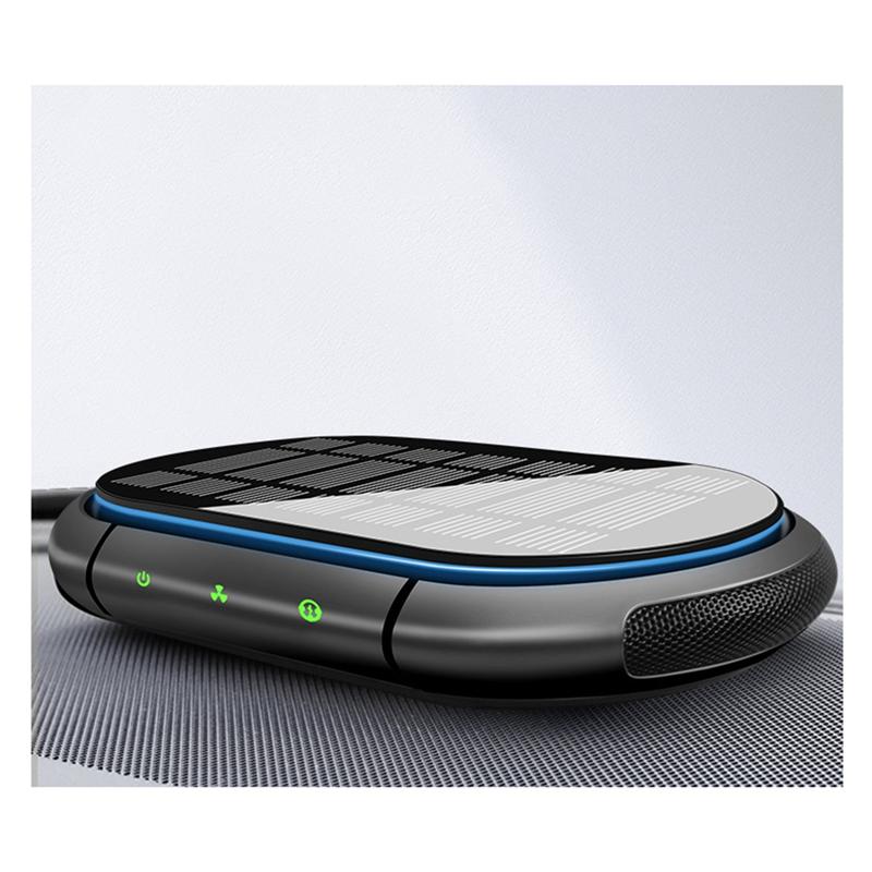Premium-For Car Supplies USB Solar Air Freshener Negative Generator With Three-Layer Filter For Car Interior Use Black