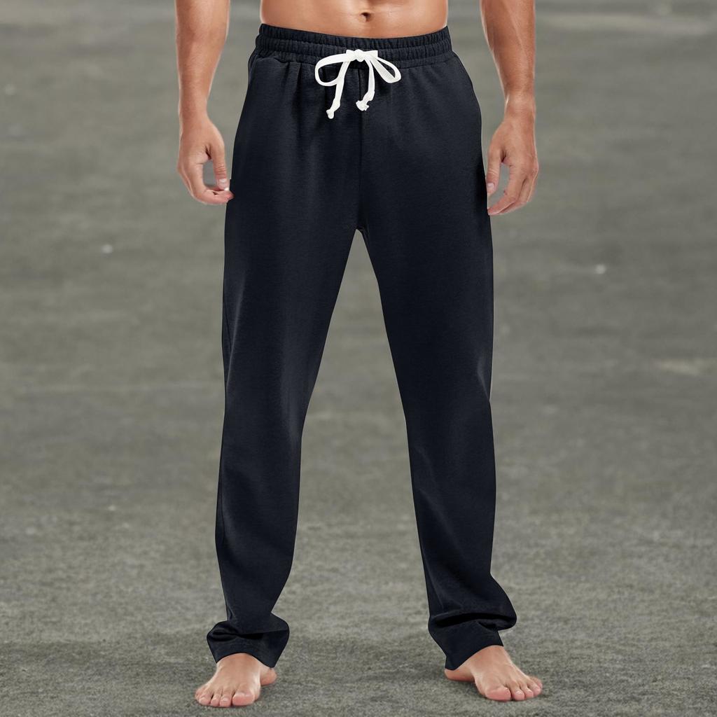 Men's Fashion Printed Straight Casual Jogging Pants With Pockets