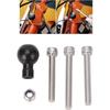 Motorcycle Fork Stem Mount Base: Handlebar Clamp Base Fork Stem Ball Base Ball Head Base with M8 Bracket Bolt 1 Inch Rubber Ball for RAM-B-367U