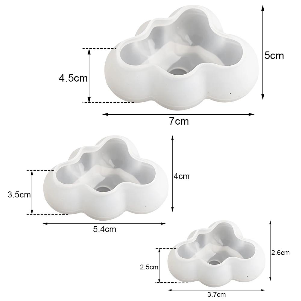 

3 шт. 3D-форма облака силиконовая форма для шоколадного мусса помадка кубик льда пудинг конфеты мыло свечи формы для выпечки инструмент для украшения торта