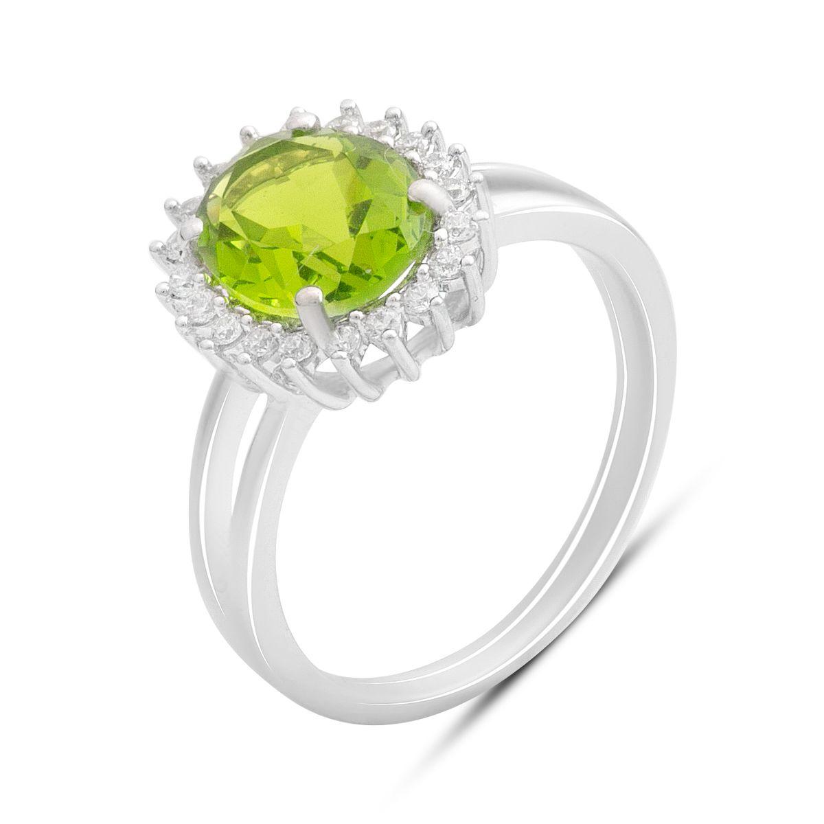 

Silver ring with chrysoprase 5.4ct, item weight 3.36 g (60002312) 18.5 смарагдовий
