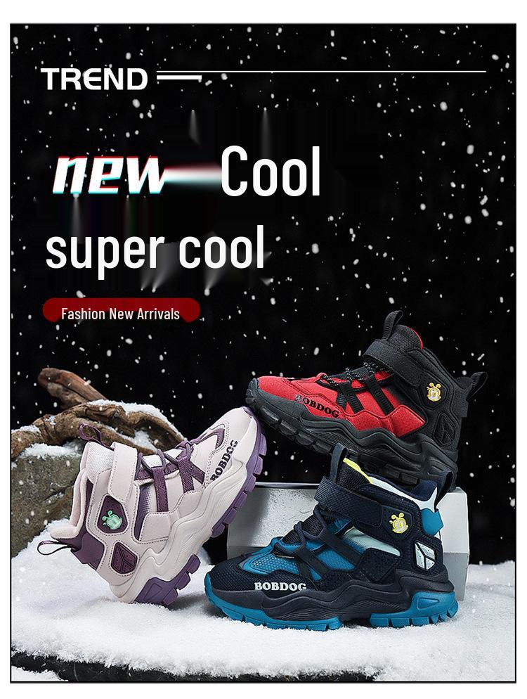 Babudou Kids' Winter Snow Boots - Warm Fleece Lined, Non-Slip, Waterproof Outdoor Boots